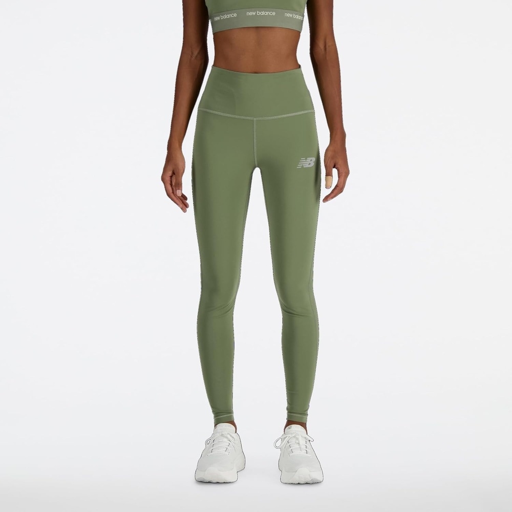 image:imageNew Balance Womens Nb Sleek High Rise Legging 27Dark Olivine