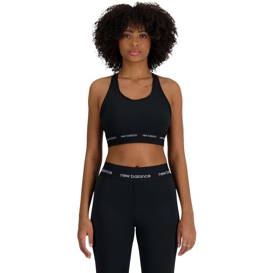 image:imageNew Balance Womens Nbsleek Medium Support Sports BraBlack