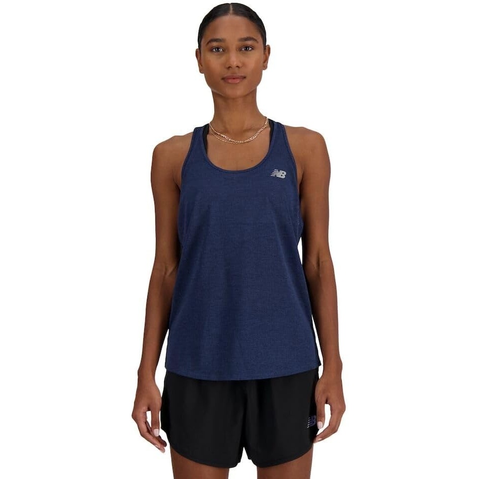 image:imageNew Balance Womens New Balance Womens Athletics TankNb Navy Heather