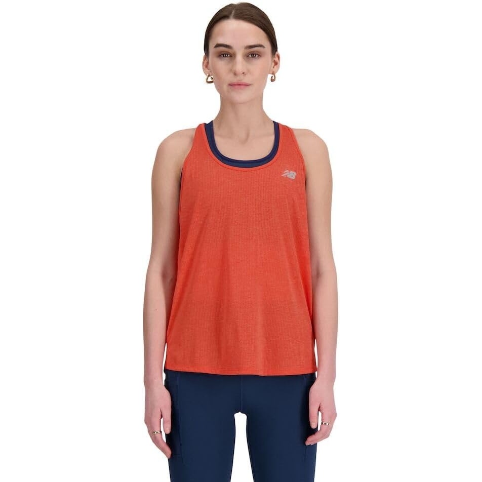 image:imageNew Balance Womens New Balance Womens Athletics TankNeo Flame Heather