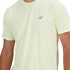 New Balance Mens Athletics T-Shirt(Lime Light Heather)