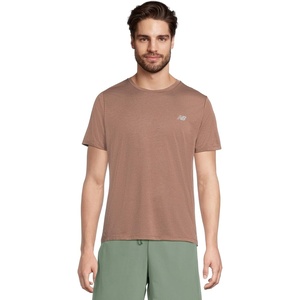 New Balance Mens Athletics T-Shirt(Earth Shadow Heather)