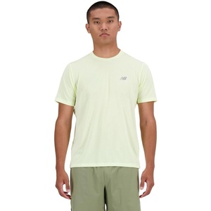 New Balance Mens Athletics T-Shirt(Lime Light Heather)