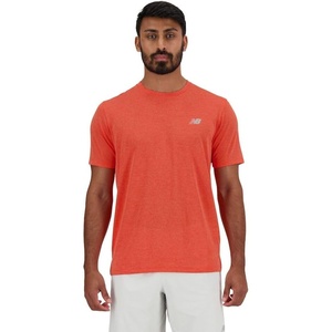 New Balance Mens Athletics T-Shirt(Neo Flame Heather)