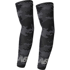 New Balance Unisex Outdoor Sports Compression Arm Sleeves, Arm Warmer, 1 Pair(Black Desert Camo)