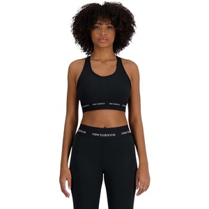 New Balance Women’s Nbsleek Medium Support Sports Bra(Black)