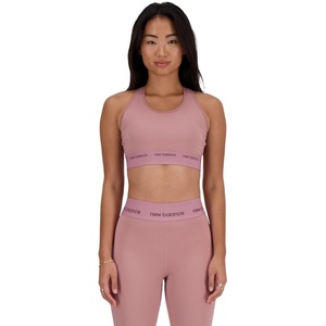 New Balance Women’s Nbsleek Medium Support Sports Bra(Rosewood)