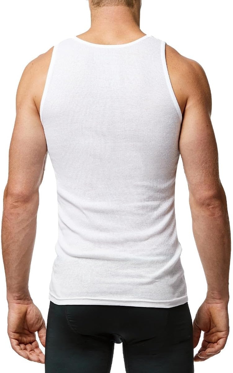image:imageNew Balance Mens Cotton Performance Rib Tank Top Pack of 4WhiteLight Heather GreyBlackWhite