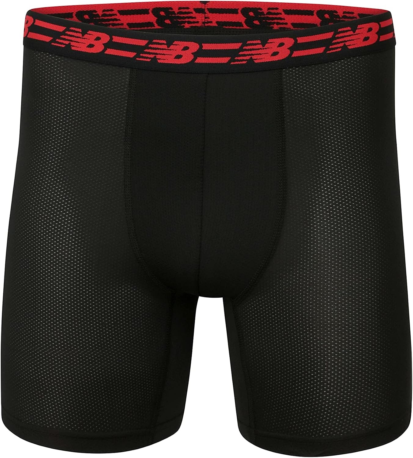 image:imageNew Balance Mens Mesh 5 NoFLY Boxer Brief 4PackBlackBlackMagnetTeam Red
