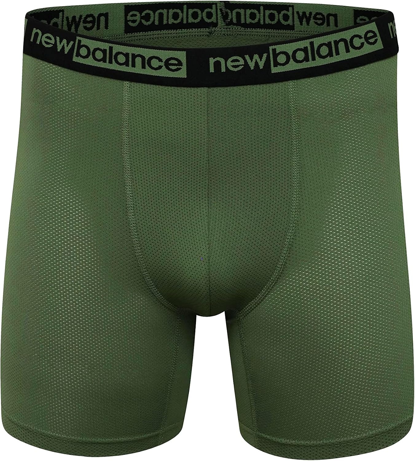 image:imageNew Balance Mens Mesh 5 NoFLY Boxer Brief 4PackBlackHiliteBlackDeep Olive Green