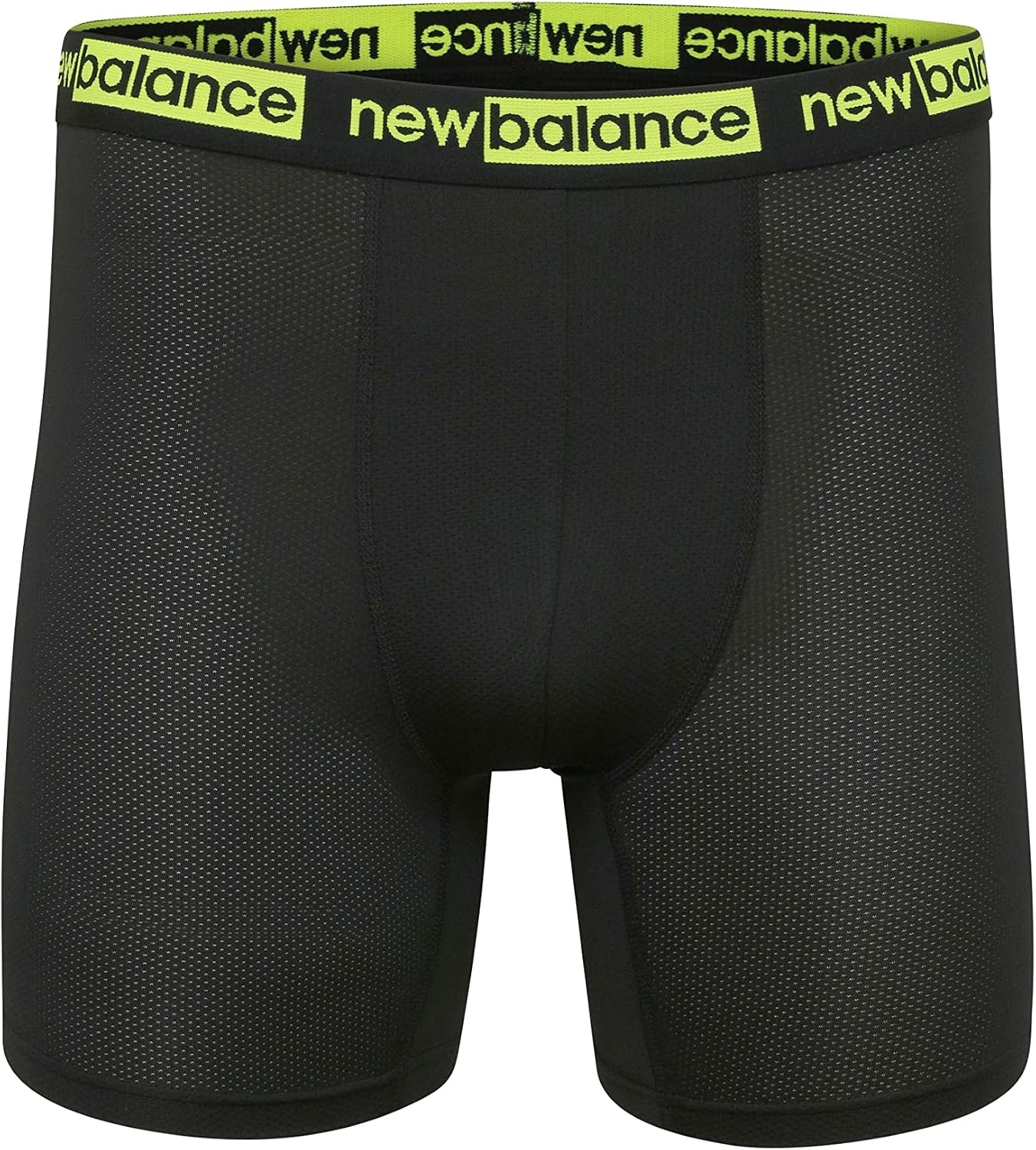 image:imageNew Balance Mens Mesh 5 NoFLY Boxer Brief 4PackBlackHiliteBlackDeep Olive Green