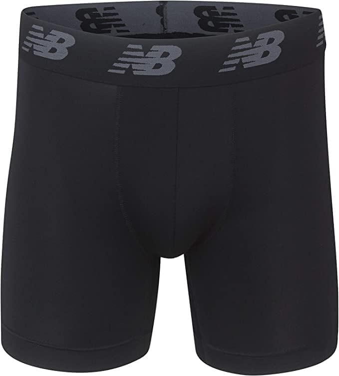 image:imageNew Balance Mens Mesh 5 NoFLY Boxer Brief 4PackBlackHiliteTeam RoyalLead