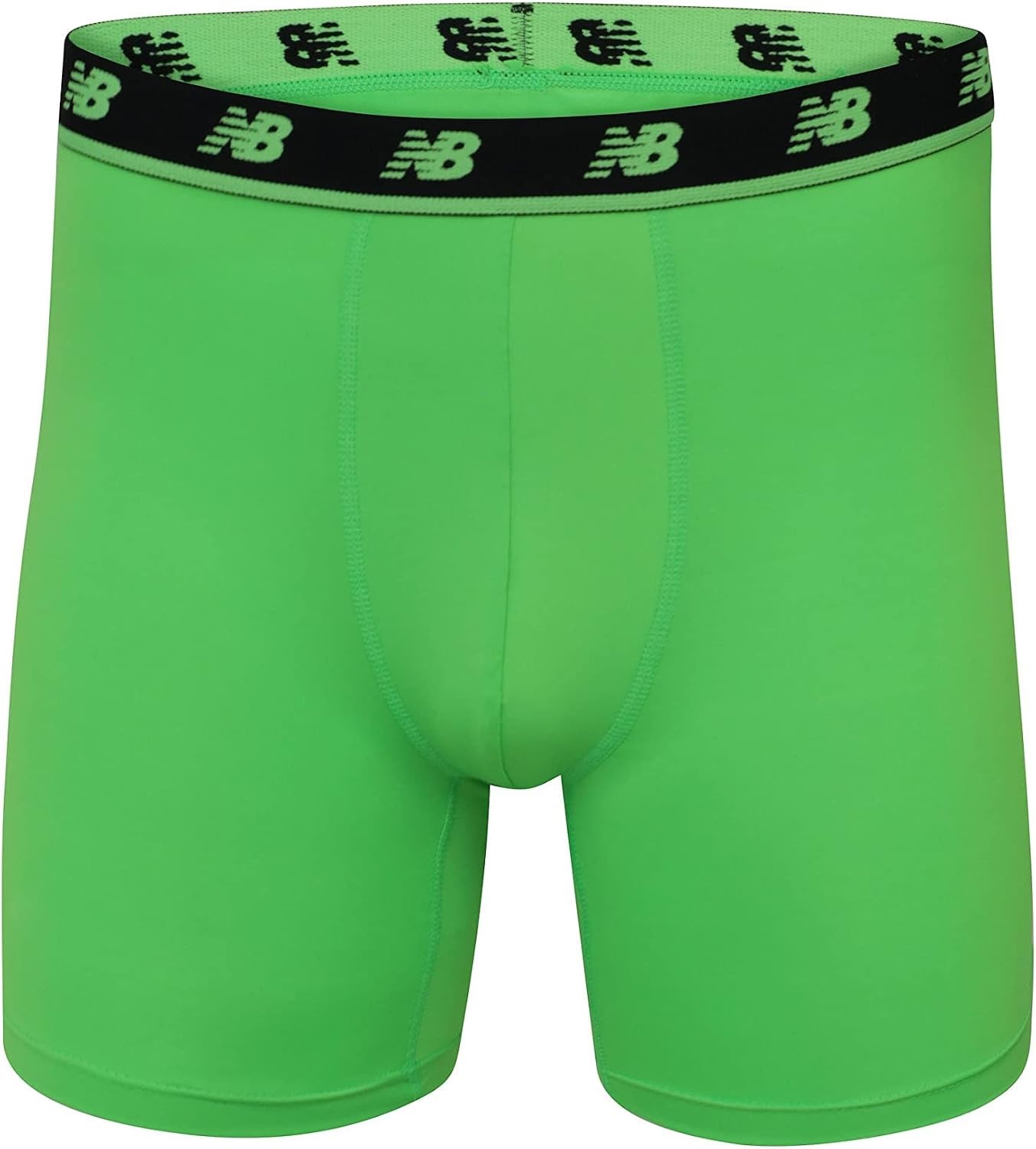 image:imageNew Balance Mens Mesh 5 NoFLY Boxer Brief 4PackBlackVivid GreenLeadBlack