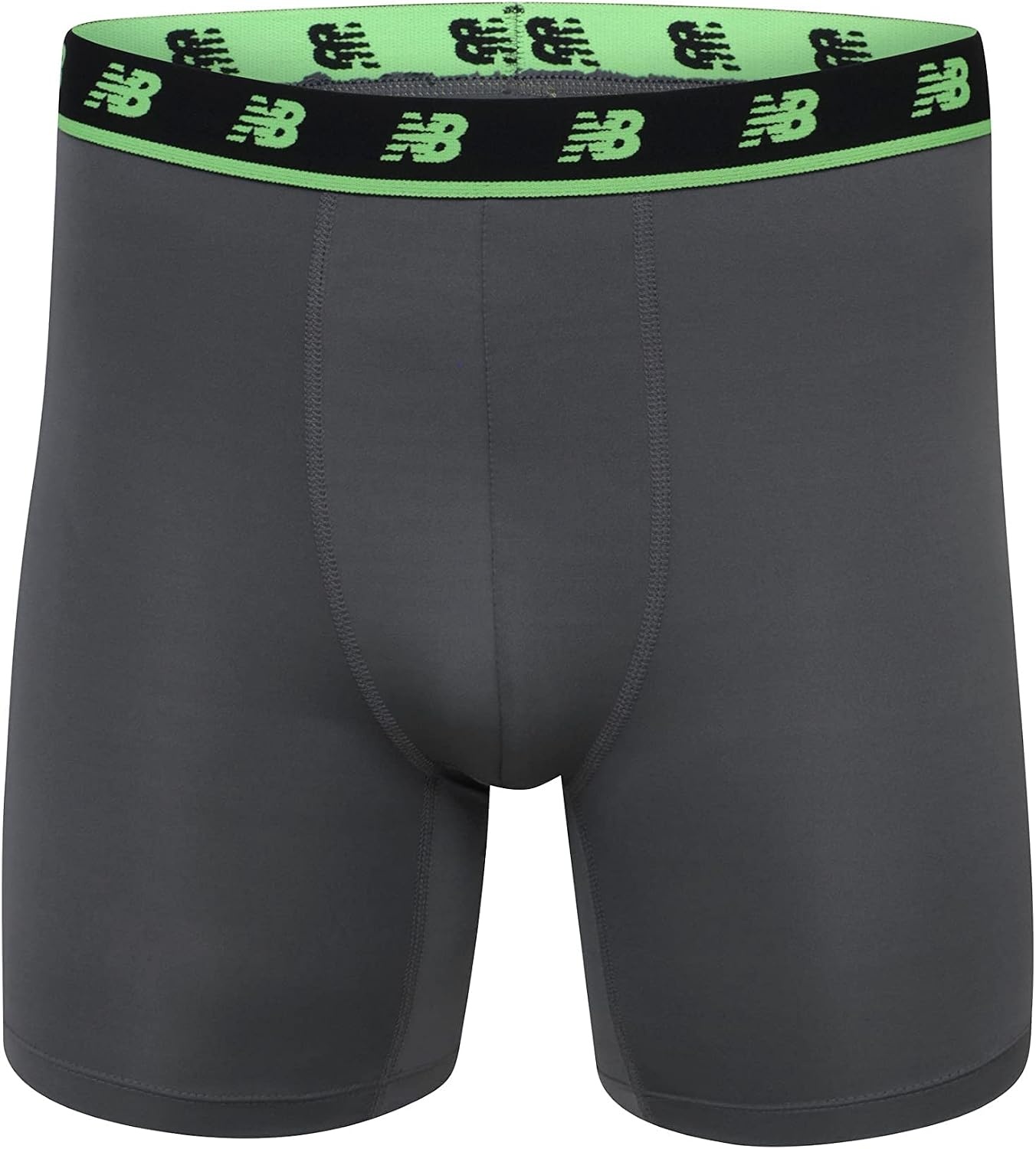 image:imageNew Balance Mens Mesh 5 NoFLY Boxer Brief 4PackBlackVivid GreenLeadBlack