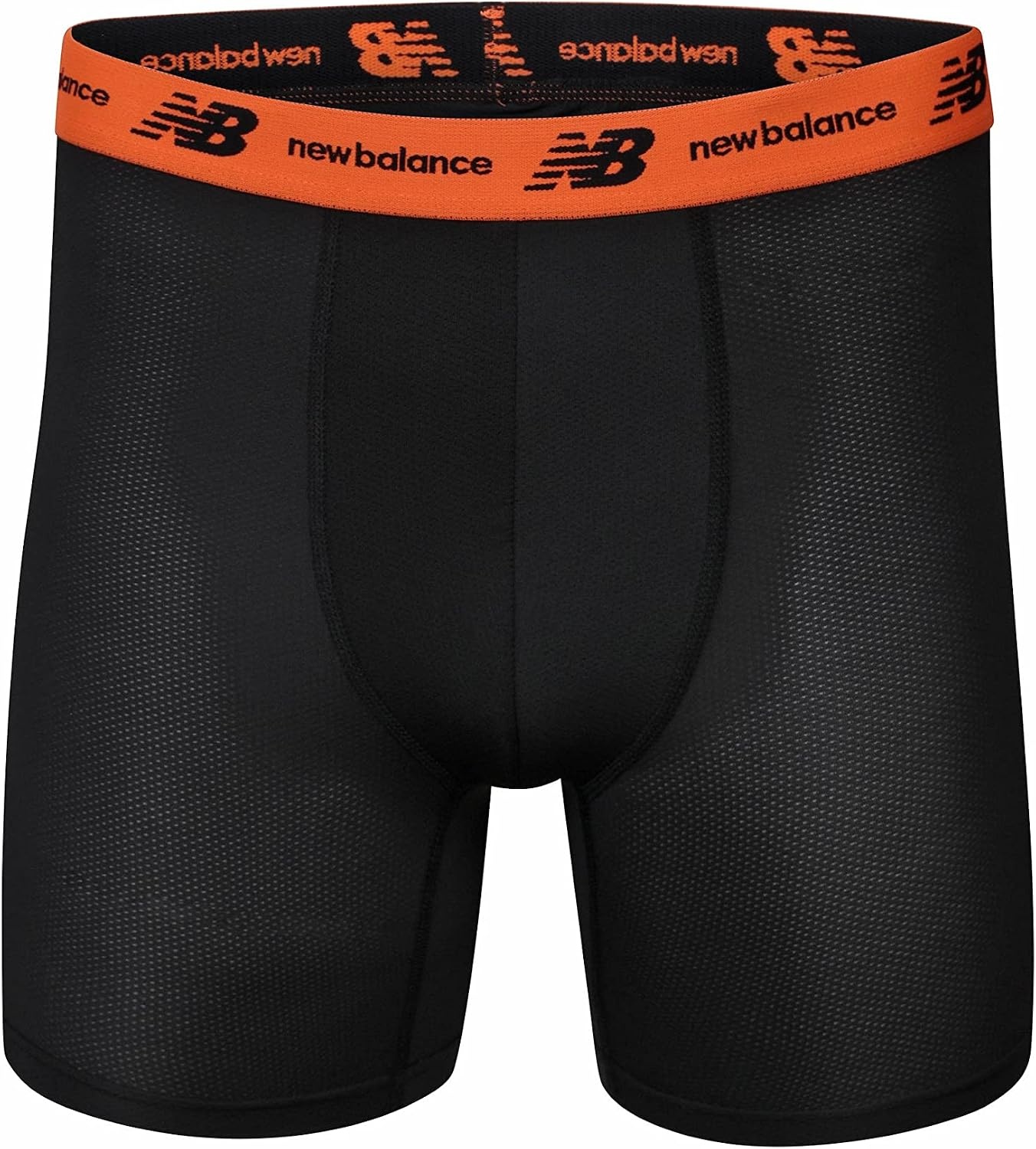 image:imageNew Balance Mens Mesh 5 NoFLY Boxer Brief 4PackTeam NavyLight Navy PrintTeam OrangeBlack