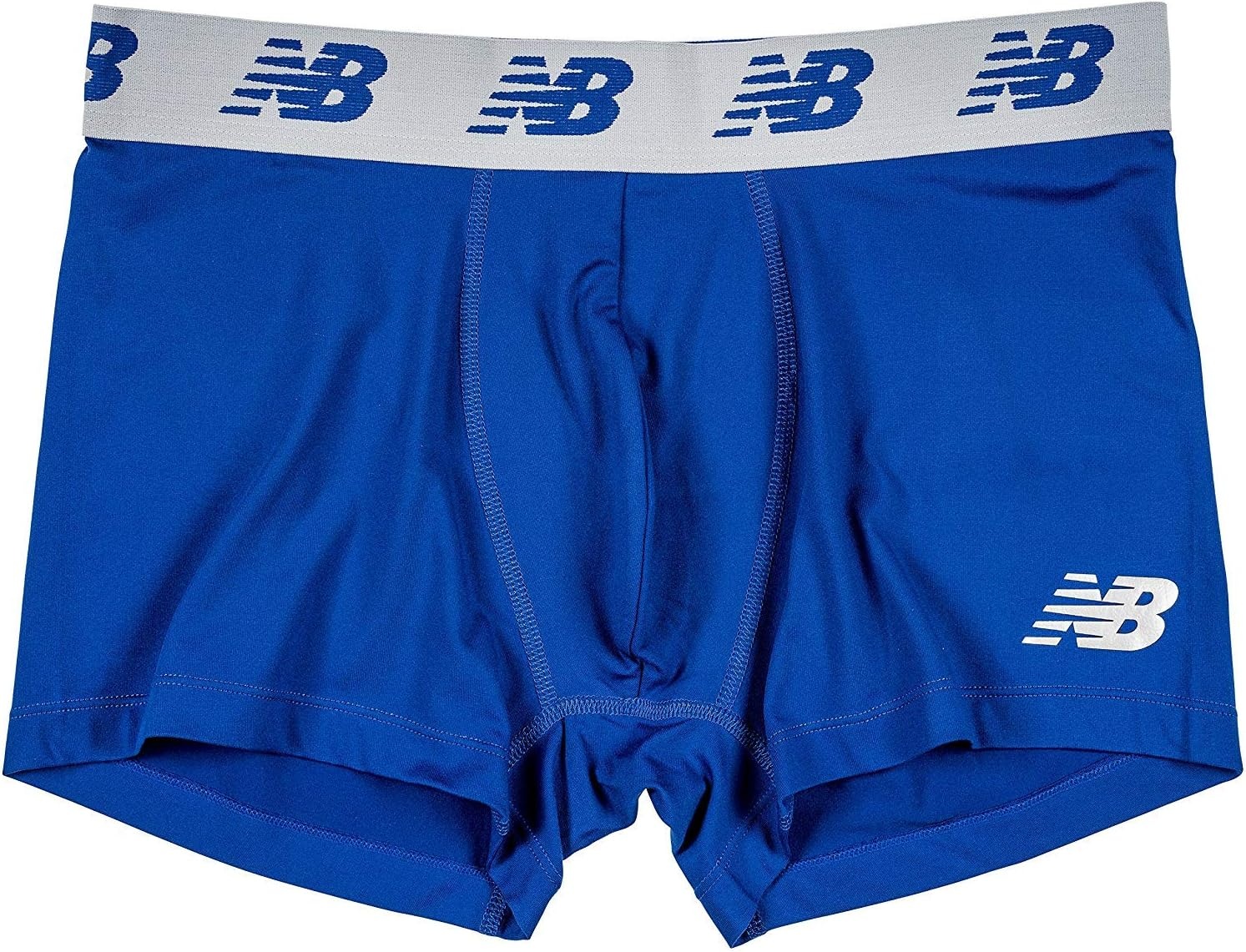 image:imageNew Balance Mens No Fly Trunks Underwear Jacquard Waistband Breathable Lightweight Moisture Wicking 3 PackBlackTeam RoyalConcrete