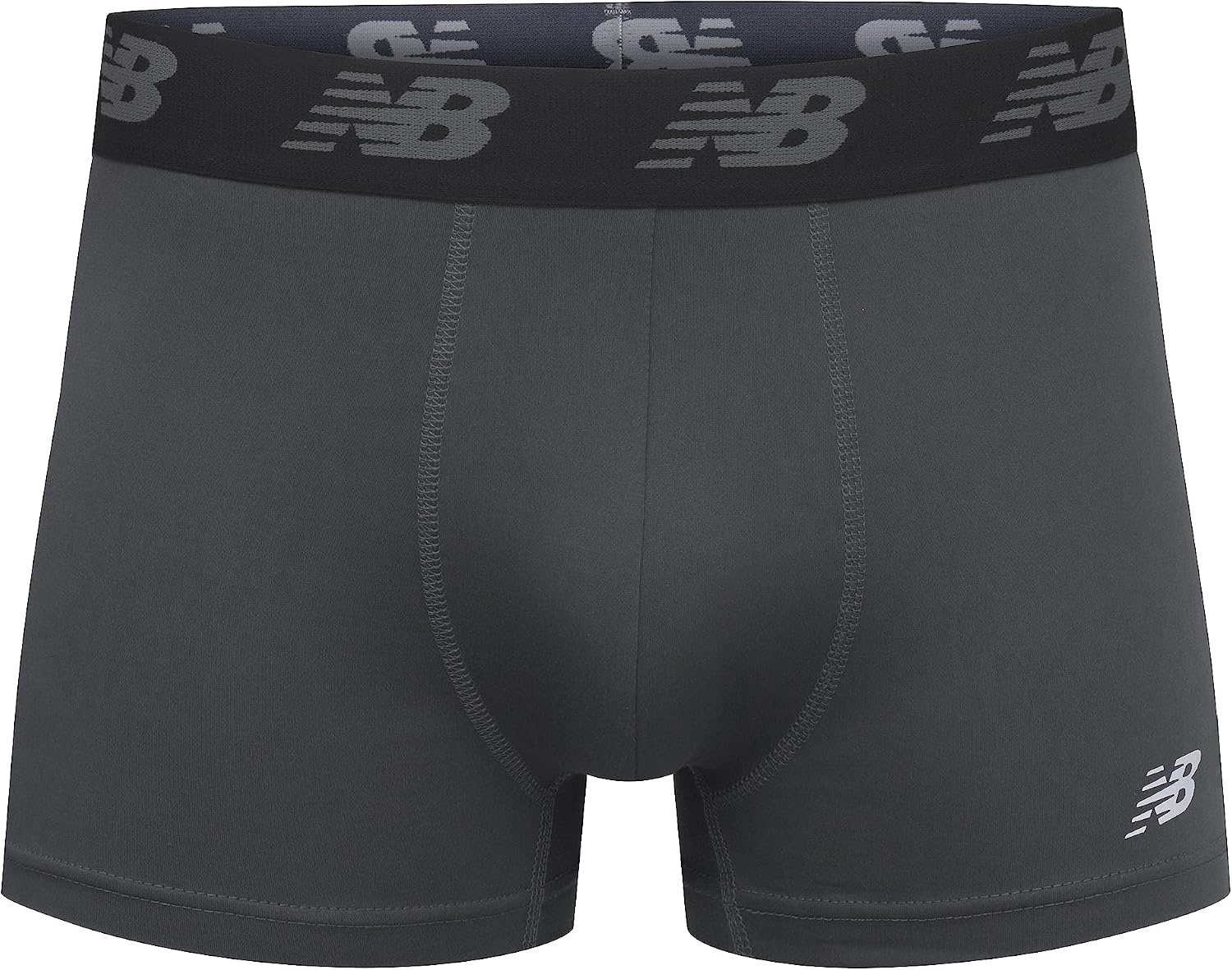 image:imageNew Balance Mens No Fly Trunks Underwear Jacquard Waistband Breathable Lightweight Moisture Wicking 3 PackDeep JadeThunder