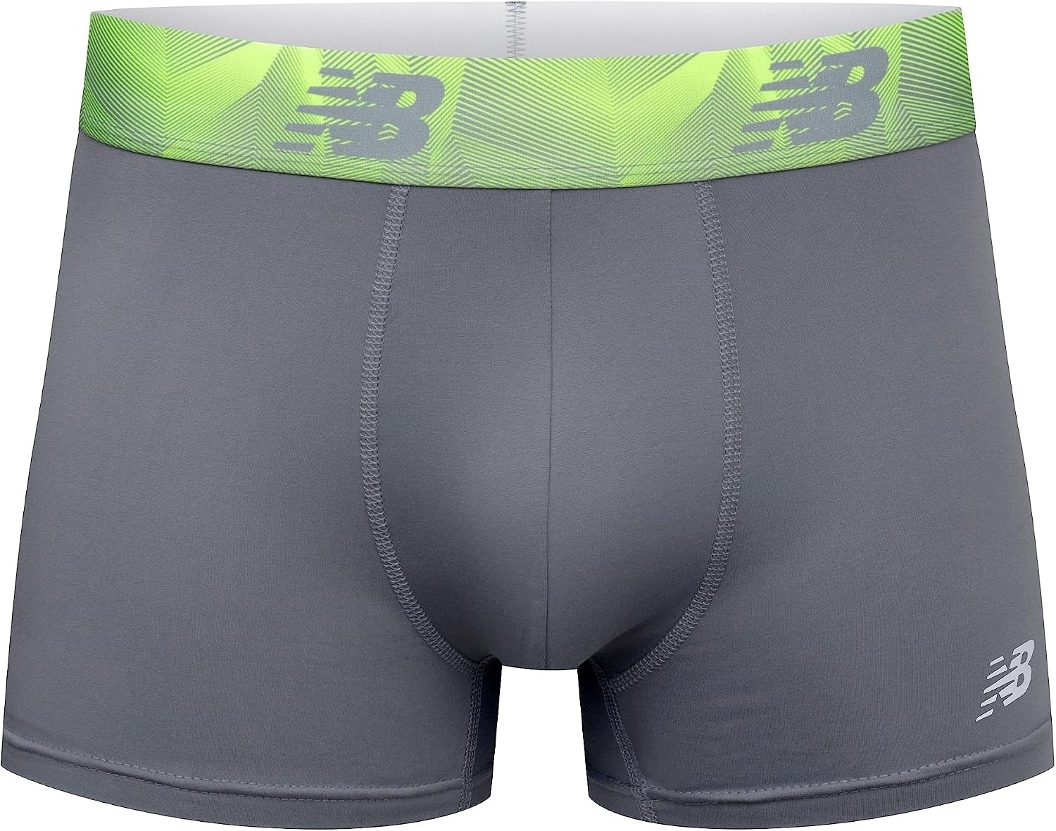 image:imageNew Balance Mens No Fly Trunks Underwear Jacquard Waistband Breathable Lightweight Moisture Wicking 3 PackHiliteSteelPigment