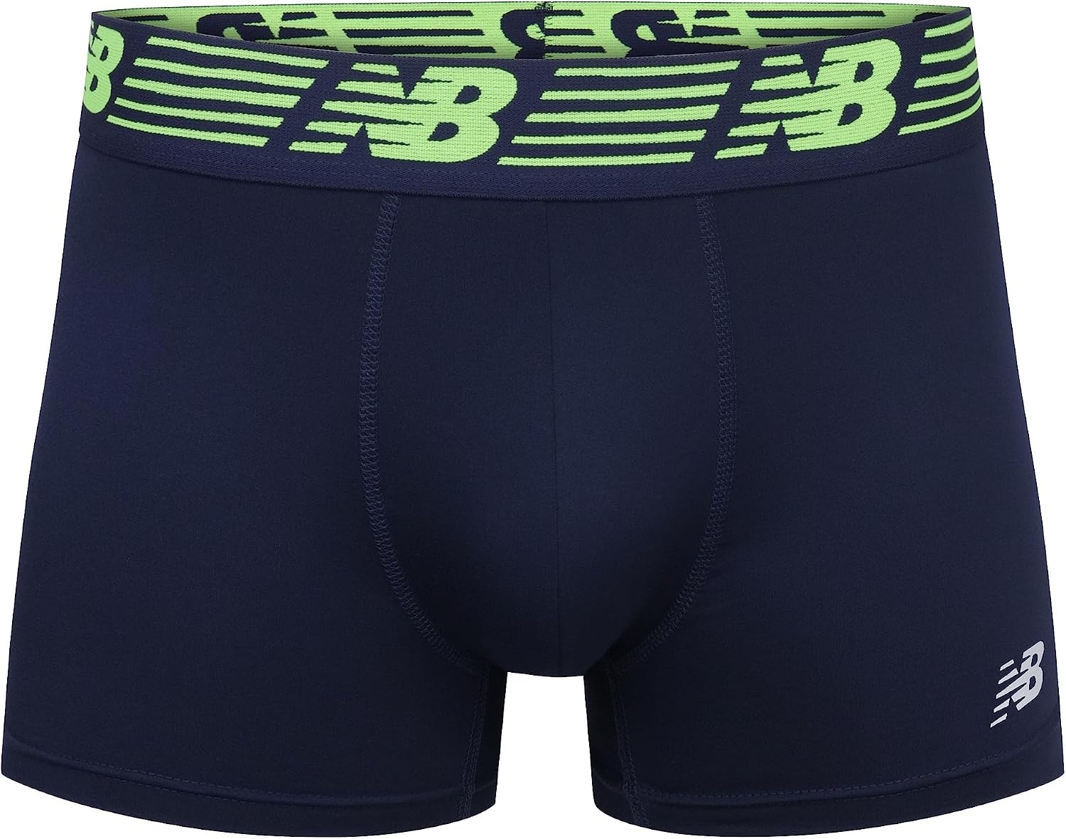 image:imageNew Balance Mens No Fly Trunks Underwear Jacquard Waistband Breathable Lightweight Moisture Wicking 3 PackHiliteSteelPigment