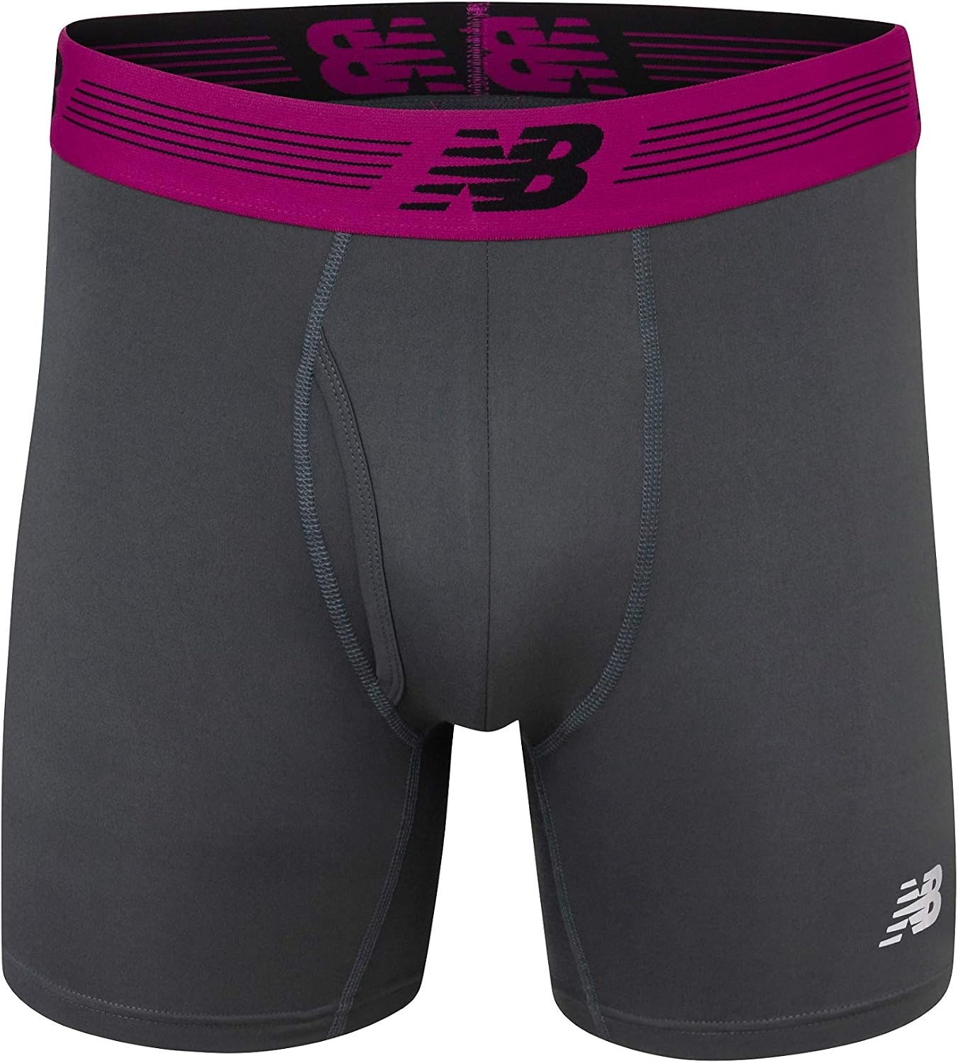 image:imageNew Balance Mens Performance Boxer Briefs with Fly Breathable Stretch Underwear Moisture Wicking Soft Waistband 3 PackBlackOrcaMulberry