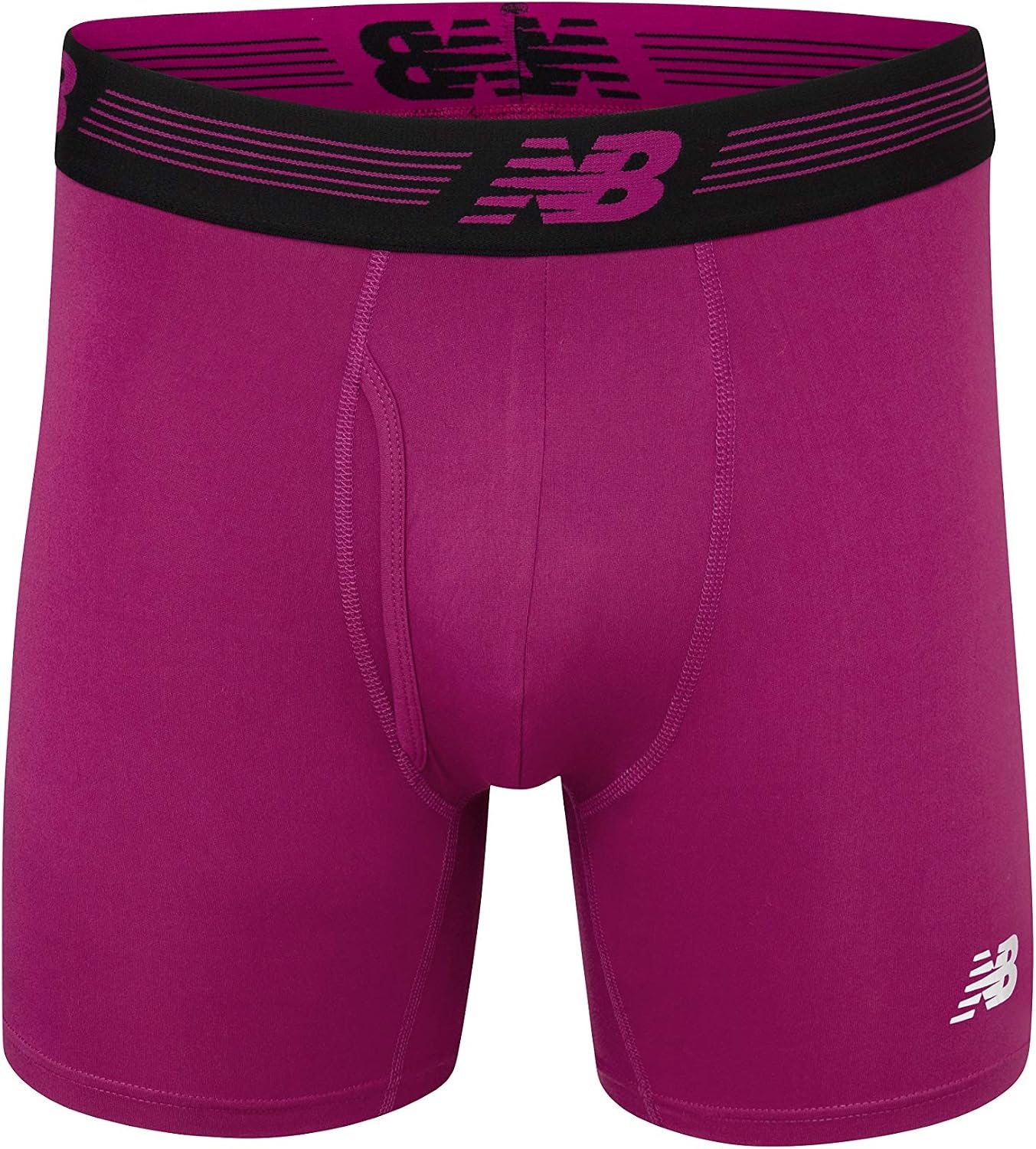 image:imageNew Balance Mens Performance Boxer Briefs with Fly Breathable Stretch Underwear Moisture Wicking Soft Waistband 3 PackBlackOrcaMulberry