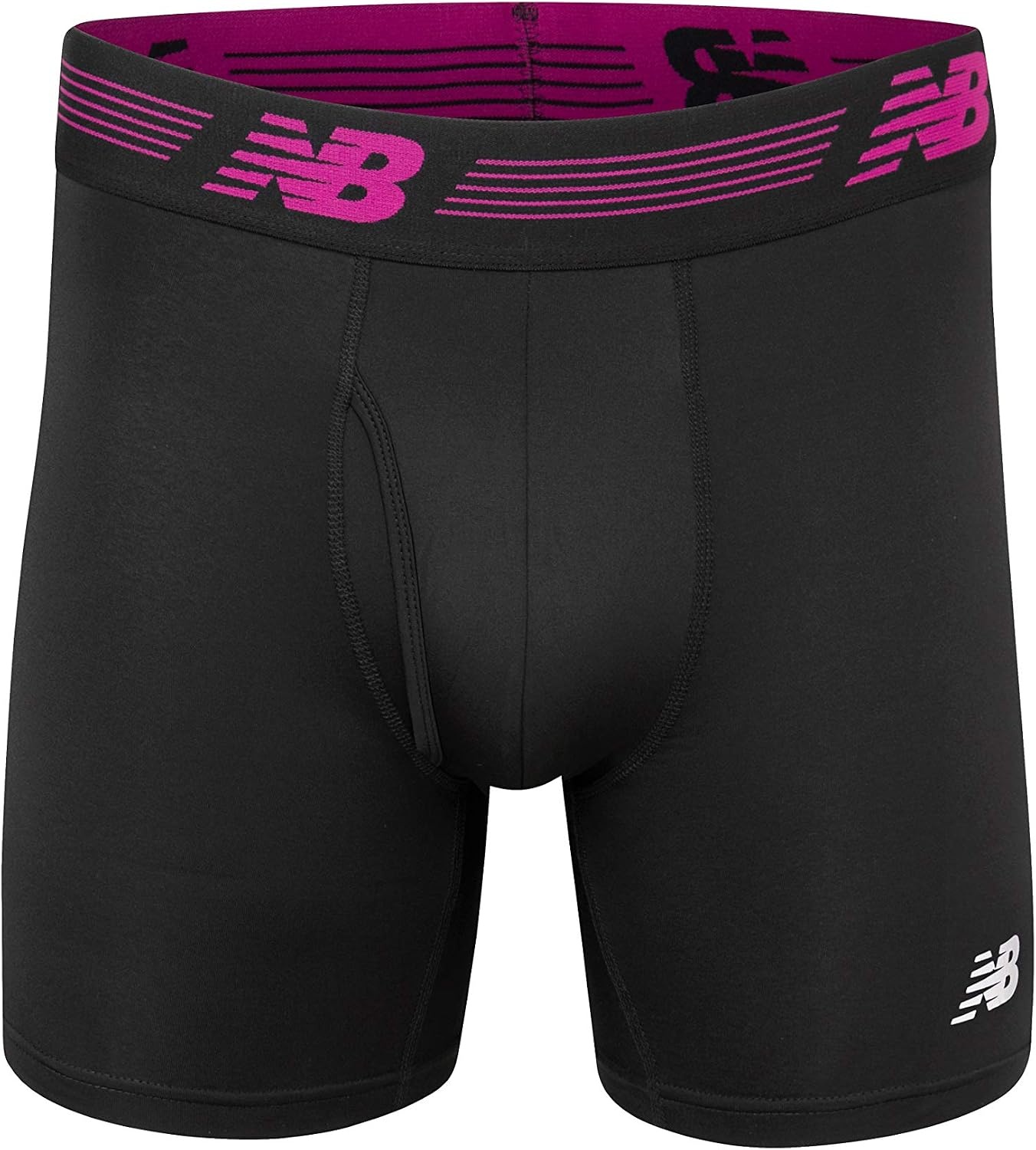 image:imageNew Balance Mens Performance Boxer Briefs with Fly Breathable Stretch Underwear Moisture Wicking Soft Waistband 3 PackBlackOrcaMulberry