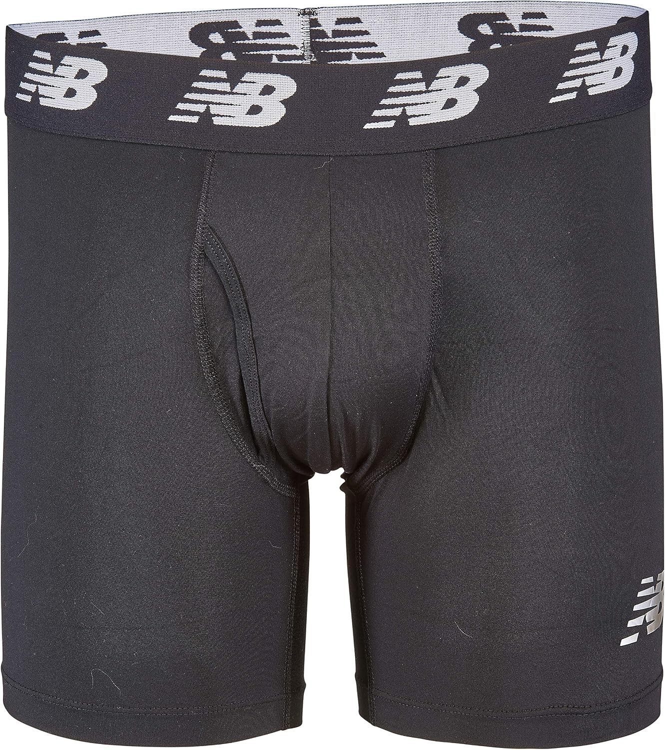 image:imageNew Balance Mens Performance Boxer Briefs with Fly Breathable Stretch Underwear Moisture Wicking Soft Waistband 3 PackBlackPigmentSteel Woodgrain
