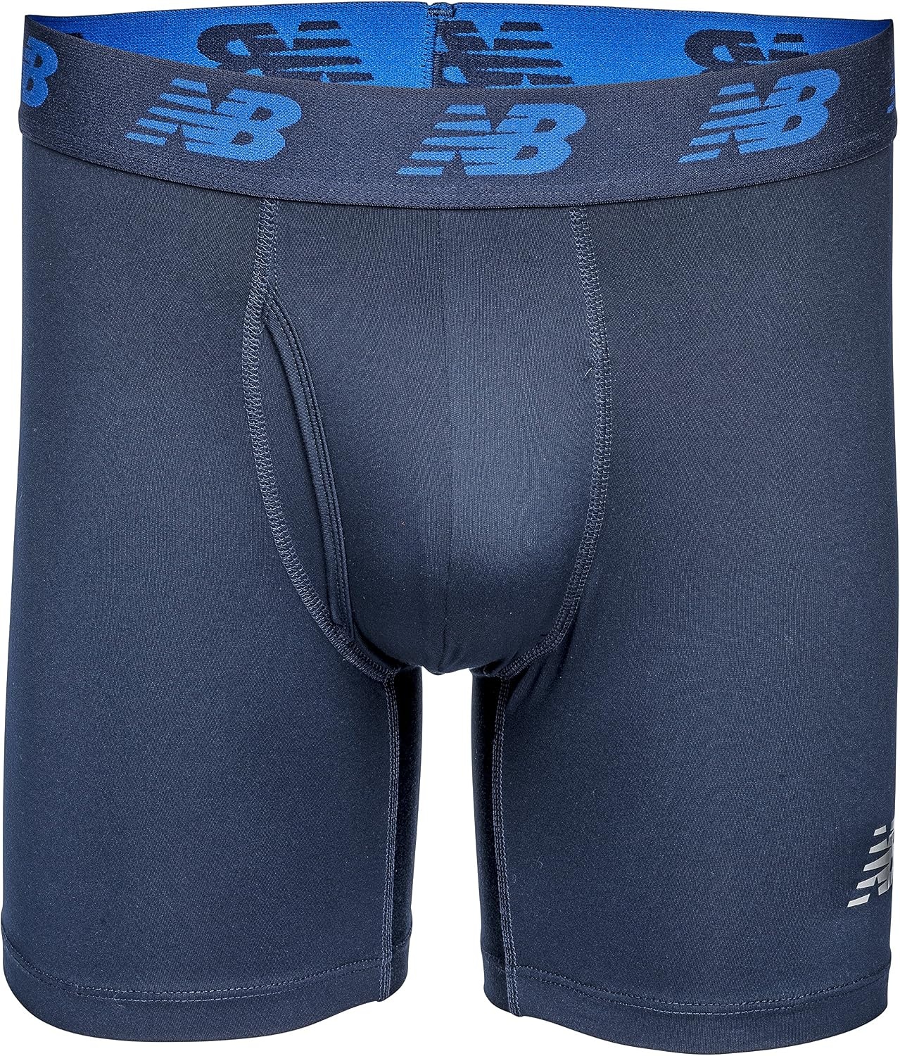 image:imageNew Balance Mens Performance Boxer Briefs with Fly Breathable Stretch Underwear Moisture Wicking Soft Waistband 3 PackBlackPigmentSteel Woodgrain