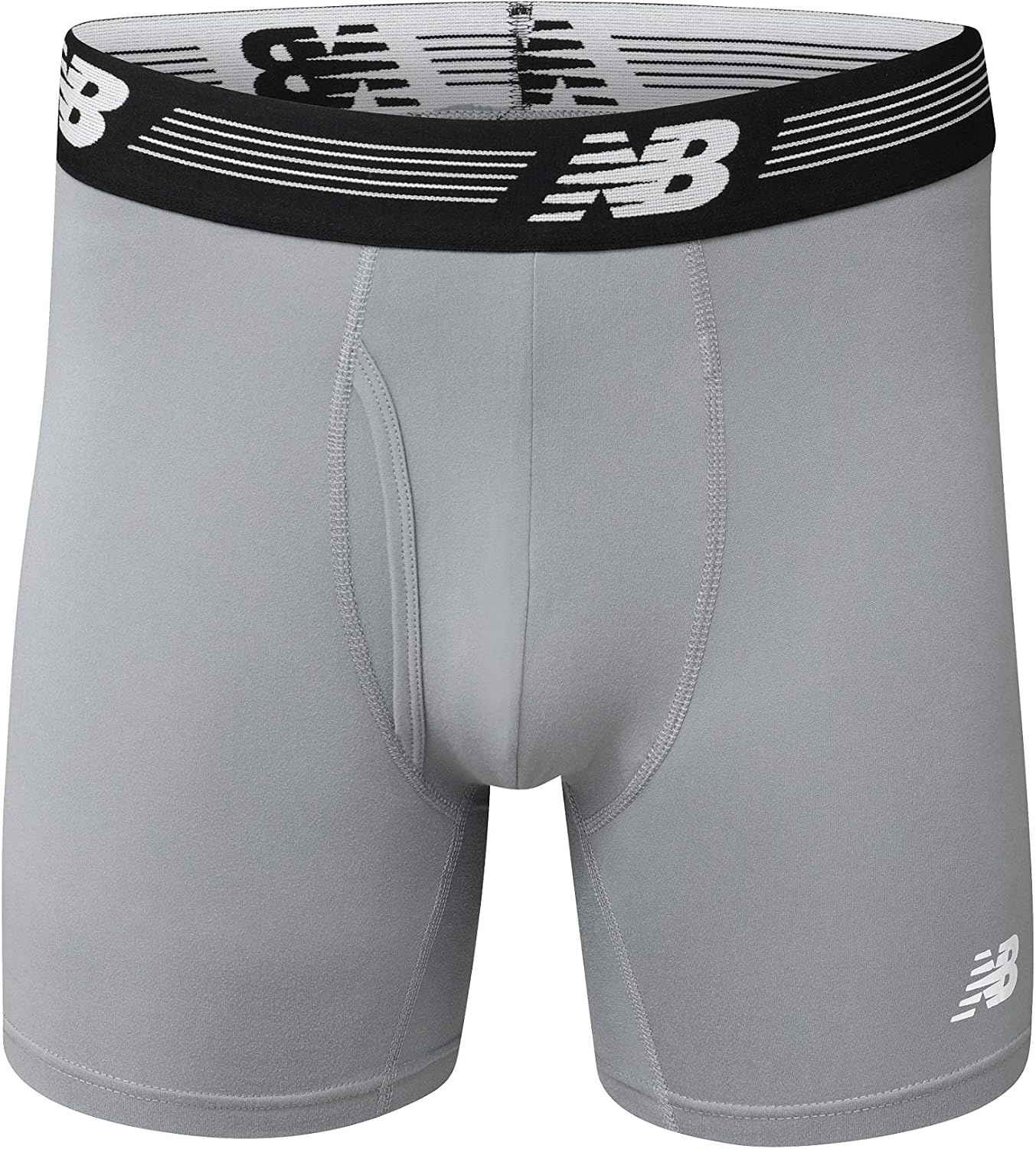 image:imageNew Balance Mens Performance Boxer Briefs with Fly Breathable Stretch Underwear Moisture Wicking Soft Waistband 3 PackBlackSteelGhost Camo