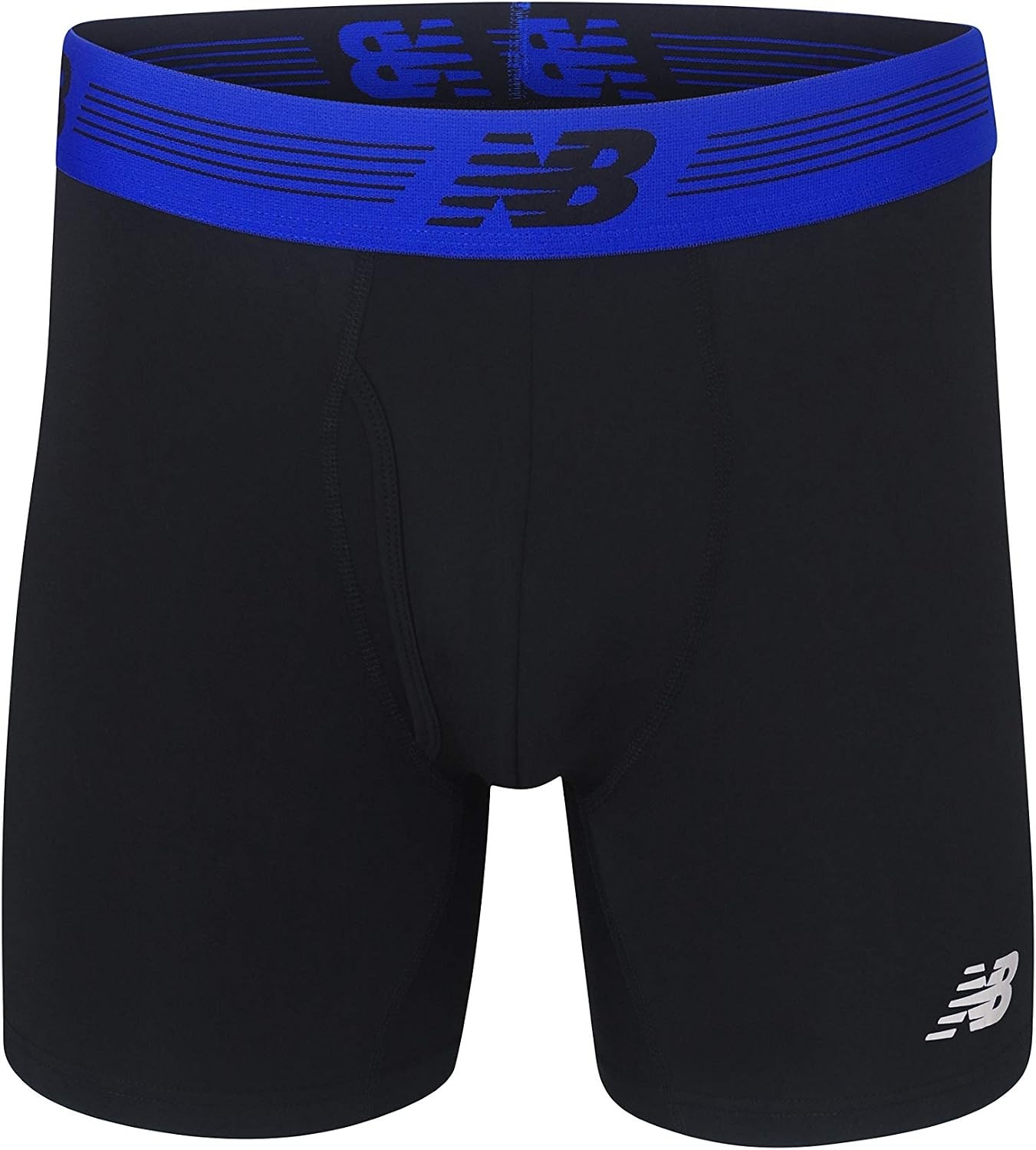 image:imageNew Balance Mens Performance Boxer Briefs with Fly Breathable Stretch Underwear Moisture Wicking Soft Waistband 3 PackBlackSteelPigment