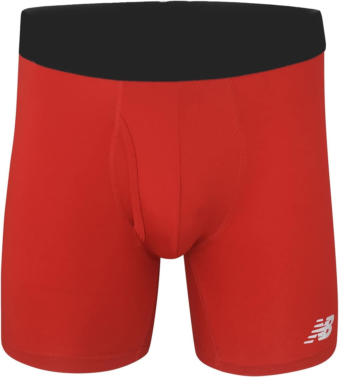 image:imageNew Balance Mens Performance Boxer Briefs with Fly Breathable Stretch Underwear Moisture Wicking Soft Waistband 3 PackBlackTeam RedTeam Blue