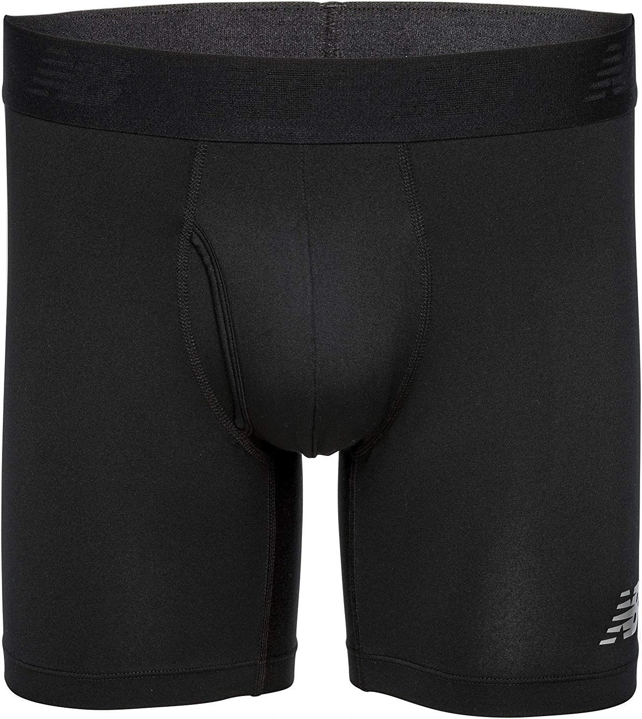image:imageNew Balance Mens Performance Boxer Briefs with Fly Breathable Stretch Underwear Moisture Wicking Soft Waistband 3 PackBlackTeam RedThunder