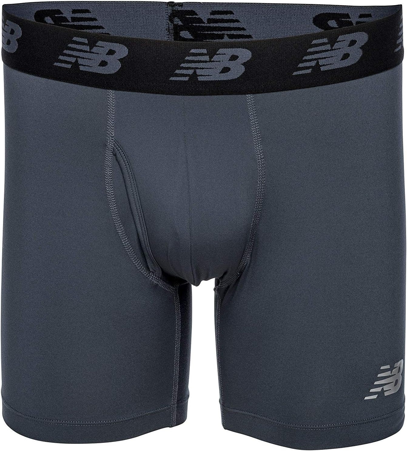 image:imageNew Balance Mens Performance Boxer Briefs with Fly Breathable Stretch Underwear Moisture Wicking Soft Waistband 3 PackBlackTeam RedThunder