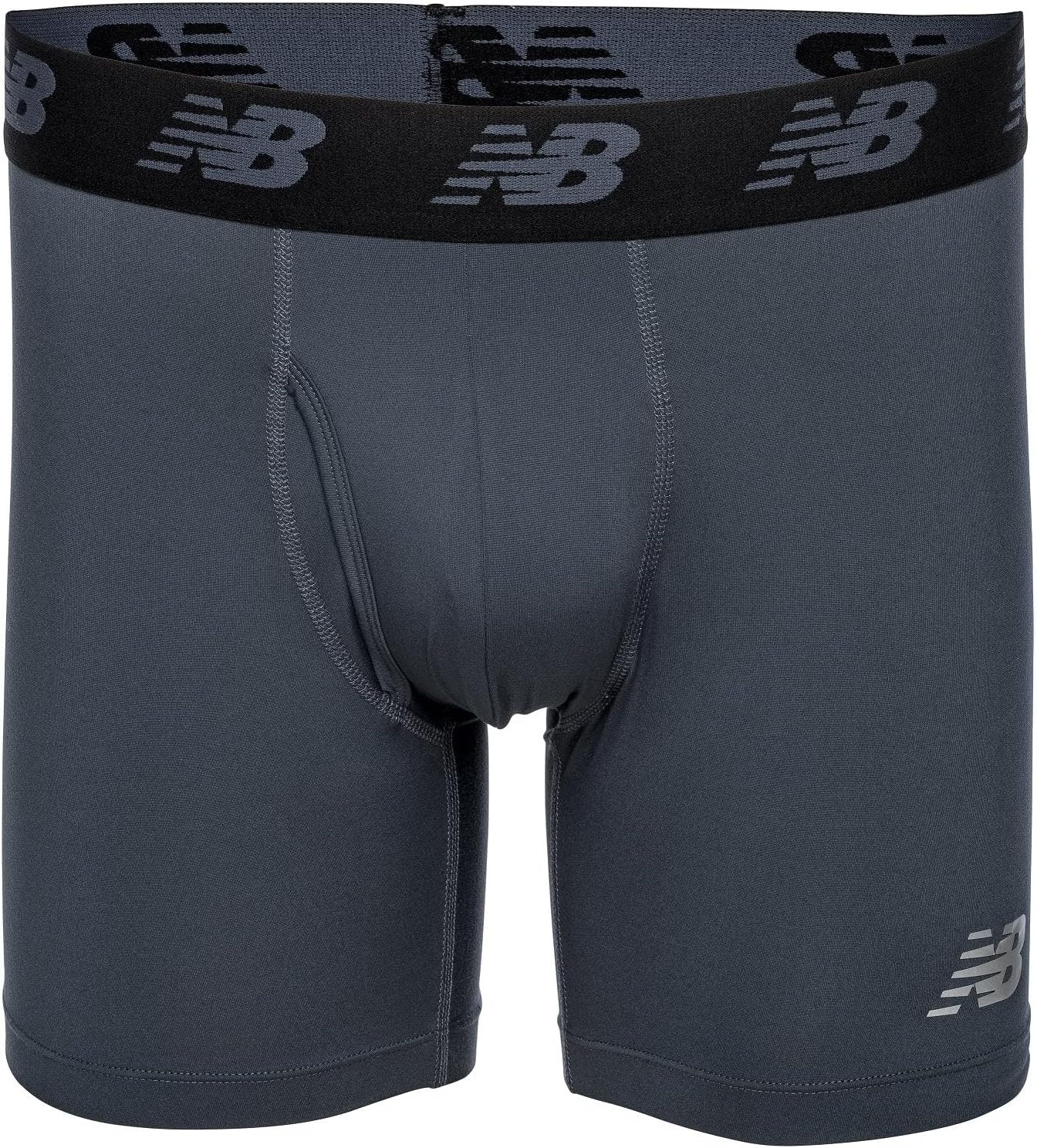 image:imageNew Balance Mens Performance Boxer Briefs with Fly Breathable Stretch Underwear Moisture Wicking Soft Waistband 3 PackBlackTeam RedThunder