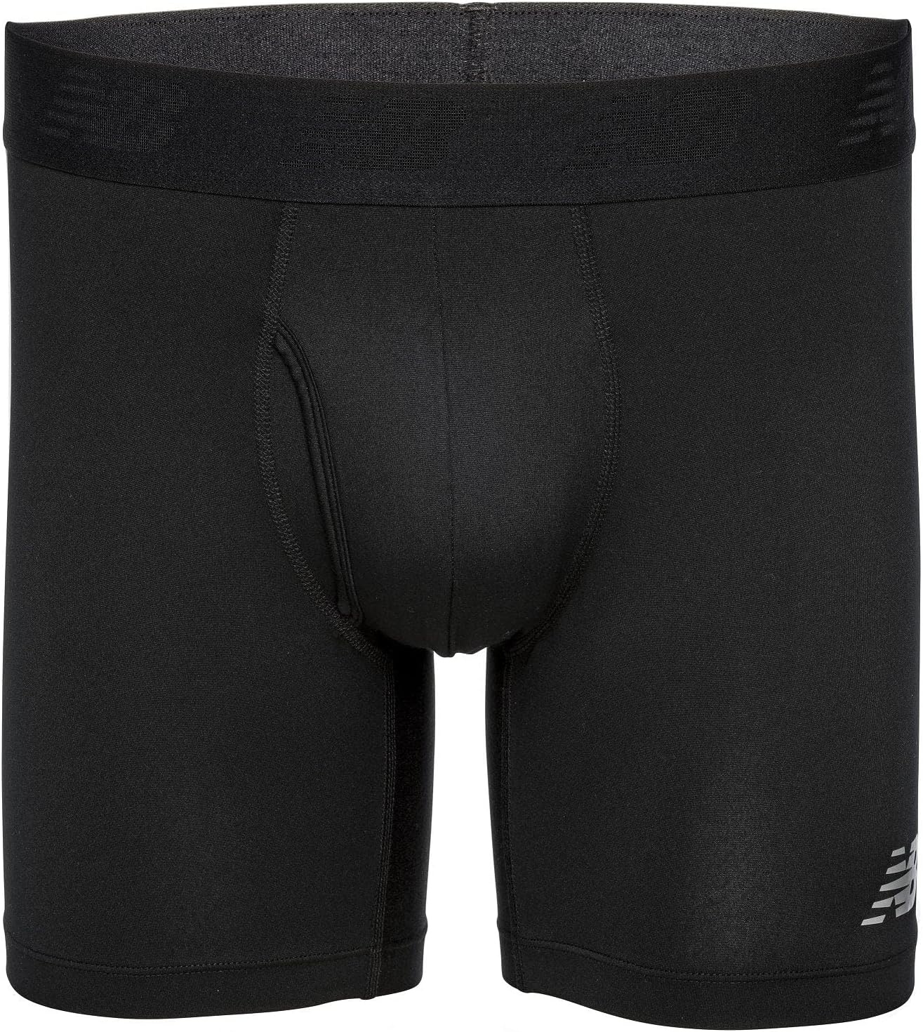 image:imageNew Balance Mens Performance Boxer Briefs with Fly Breathable Stretch Underwear Moisture Wicking Soft Waistband 3 PackBlackTeam RedThunder