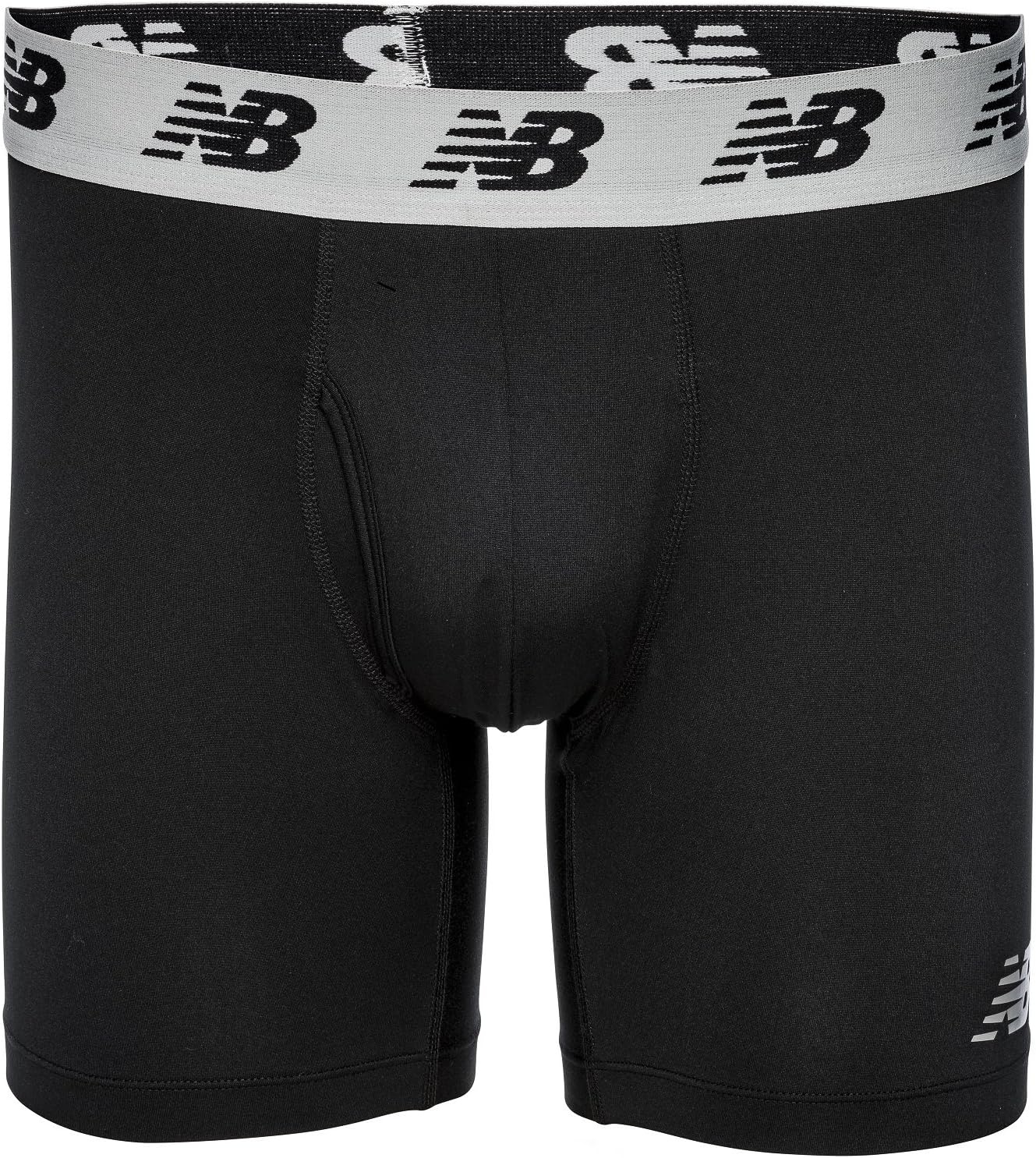 image:imageNew Balance Mens Performance Boxer Briefs with Fly Breathable Stretch Underwear Moisture Wicking Soft Waistband 3 PackBlackTeam RoyalConcrete