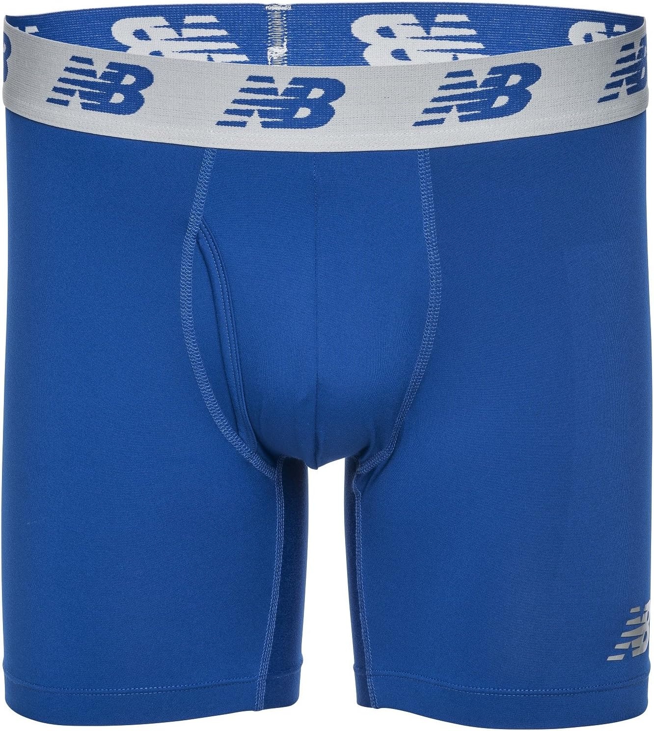 image:imageNew Balance Mens Performance Boxer Briefs with Fly Breathable Stretch Underwear Moisture Wicking Soft Waistband 3 PackBlackTeam RoyalConcrete