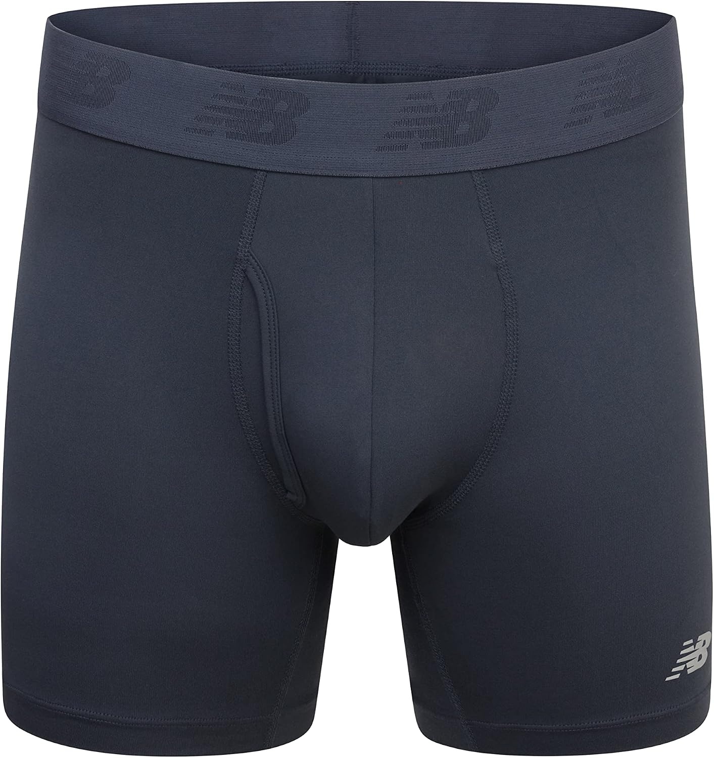 image:imageNew Balance Mens Performance Boxer Briefs with Fly Breathable Stretch Underwear Moisture Wicking Soft Waistband 3 PackBurgandyTeam RedThunder