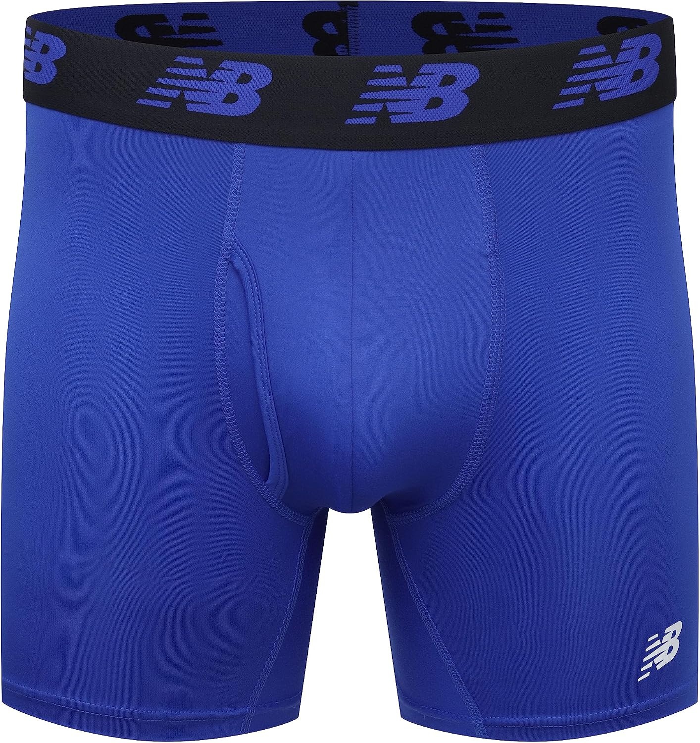 image:imageNew Balance Mens Performance Boxer Briefs with Fly Breathable Stretch Underwear Moisture Wicking Soft Waistband 3 PackCadetTeam RoyalRoyal