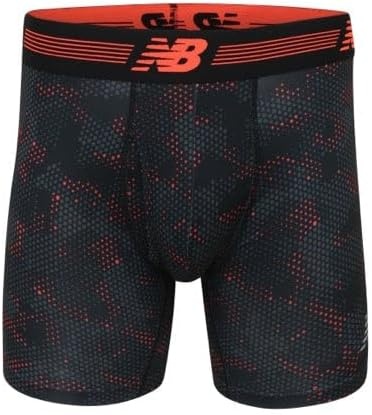 image:imageNew Balance Mens Performance Boxer Briefs with Fly Breathable Stretch Underwear Moisture Wicking Soft Waistband 3 PackDragonflySteelGhost Camo Print