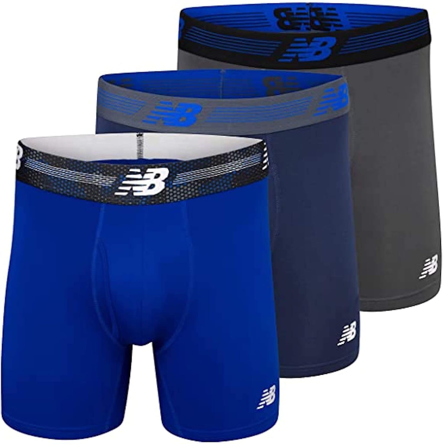 image:imageNew Balance Mens Performance Boxer Briefs with Fly Breathable Stretch Underwear Moisture Wicking Soft Waistband 3 PackOrcaPigmentTeam Royal