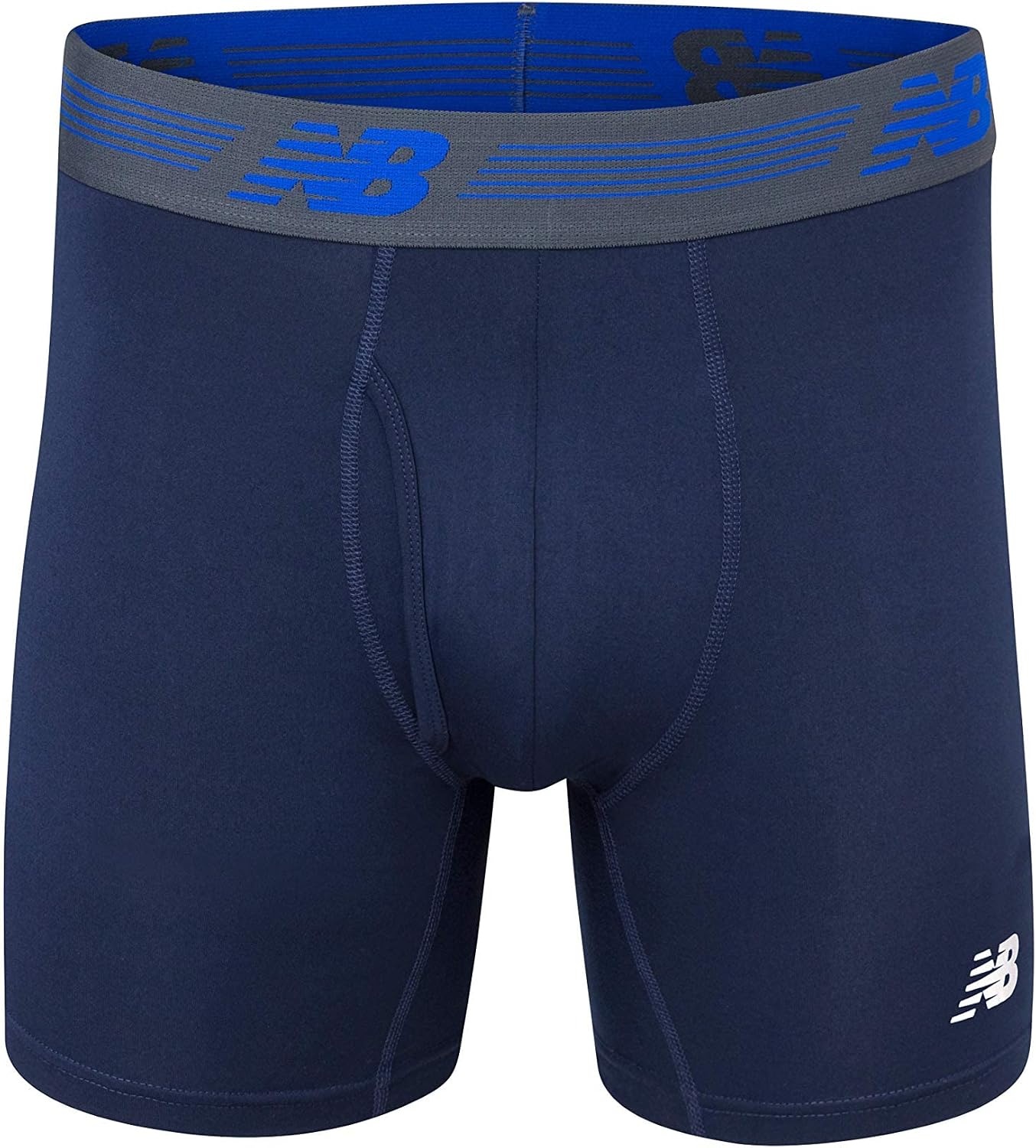 image:imageNew Balance Mens Performance Boxer Briefs with Fly Breathable Stretch Underwear Moisture Wicking Soft Waistband 3 PackOrcaPigmentTeam Royal