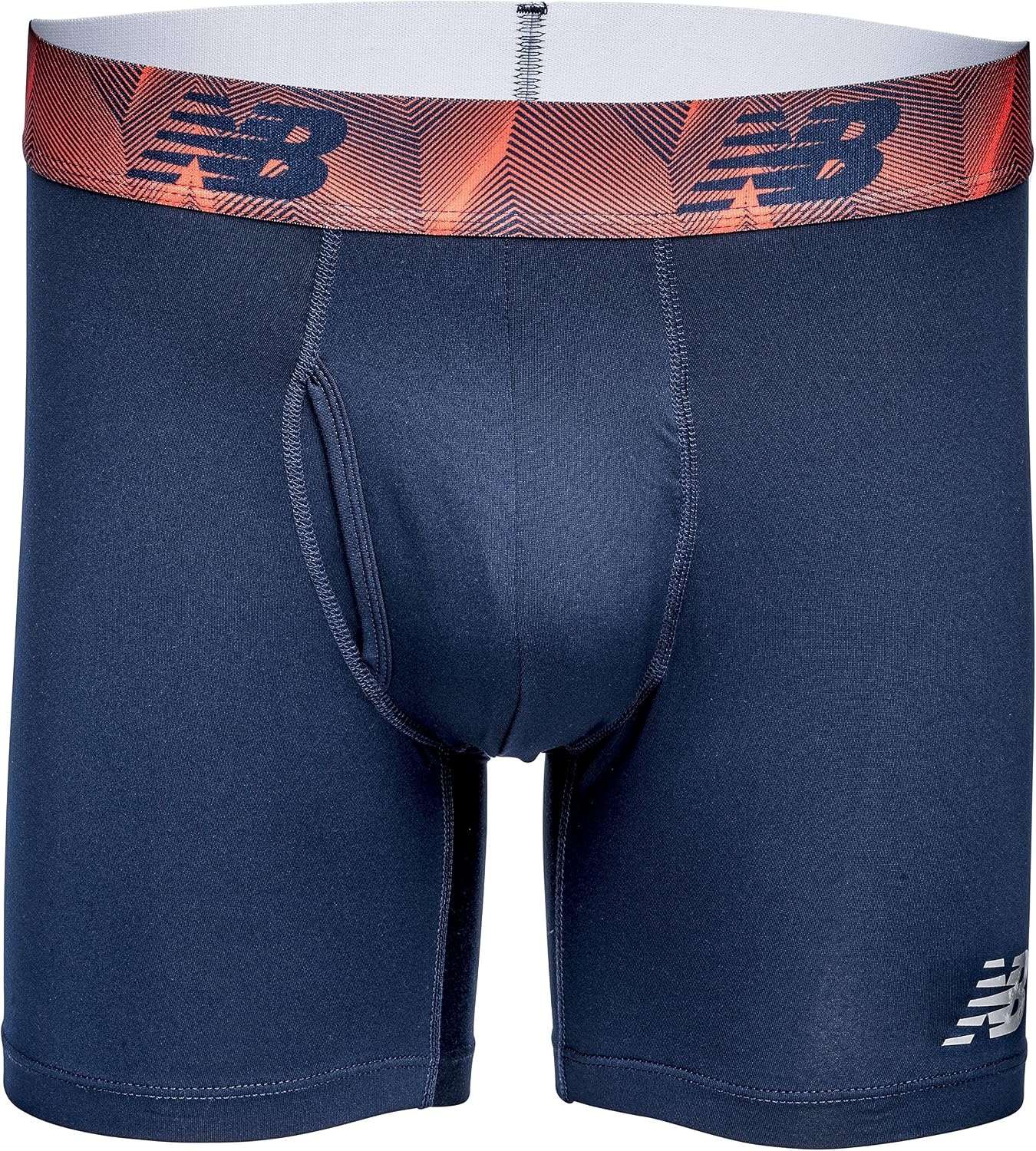 image:imageNew Balance Mens Performance Boxer Briefs with Fly Breathable Stretch Underwear Moisture Wicking Soft Waistband 3 PackPigmentDynamiteSteel