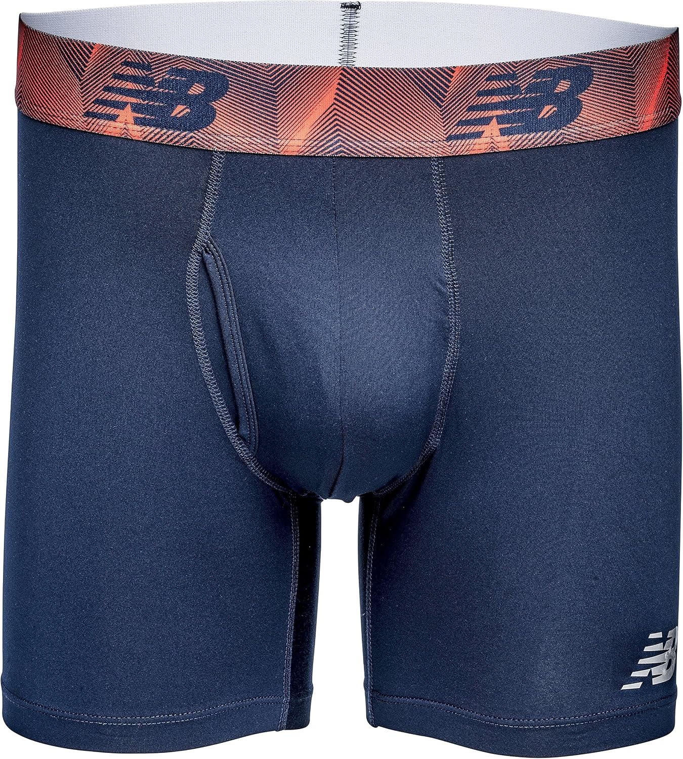 image:imageNew Balance Mens Performance Boxer Briefs with Fly Breathable Stretch Underwear Moisture Wicking Soft Waistband 3 PackPigmentDynamiteSteel