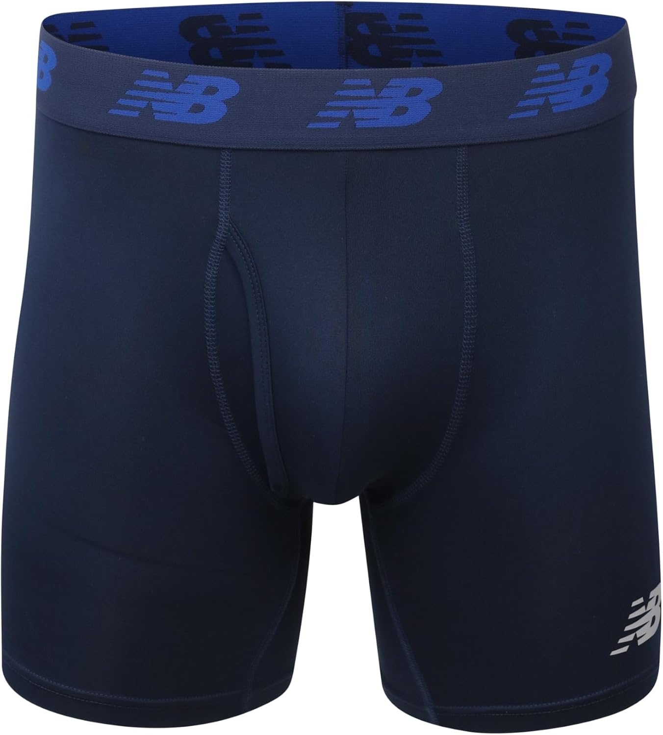 image:imageNew Balance Mens Performance Boxer Briefs with Fly Breathable Stretch Underwear Moisture Wicking Soft Waistband 3 PackPigmentPigment WoodgrainBlack
