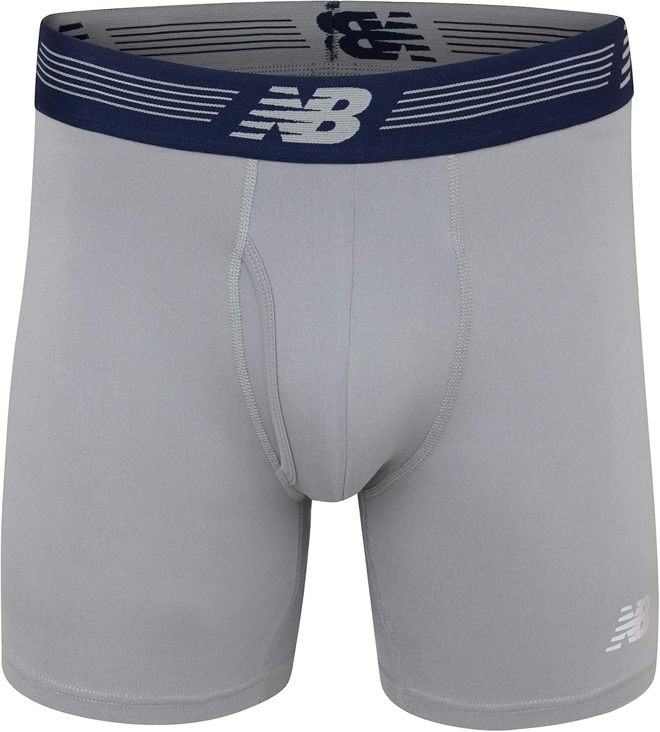 image:imageNew Balance Mens Performance Boxer Briefs with Fly Breathable Stretch Underwear Moisture Wicking Soft Waistband 3 PackPigmentSteelCamo