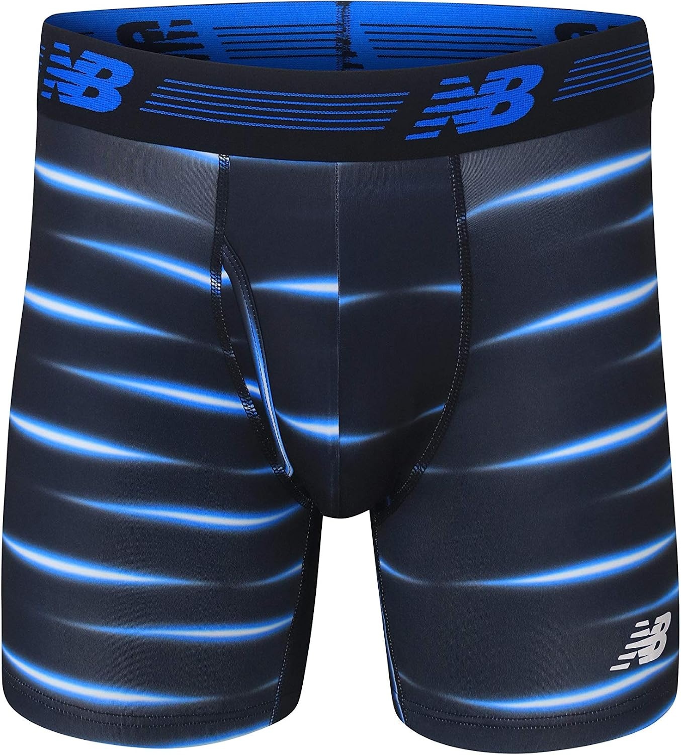 image:imageNew Balance Mens Performance Boxer Briefs with Fly Breathable Stretch Underwear Moisture Wicking Soft Waistband 3 PackPigmentTeam RoyalBolt Flare