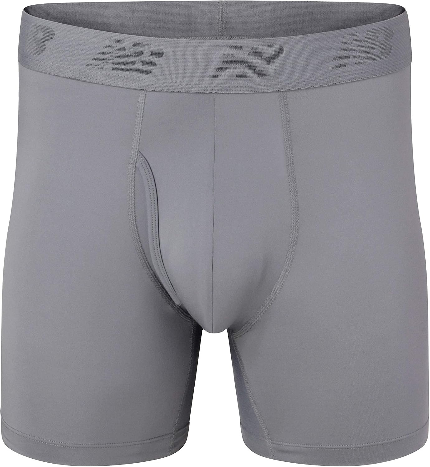 image:imageNew Balance Mens Performance Boxer Briefs with Fly Breathable Stretch Underwear Moisture Wicking Soft Waistband 3 PackPink ZingPigmentSteel