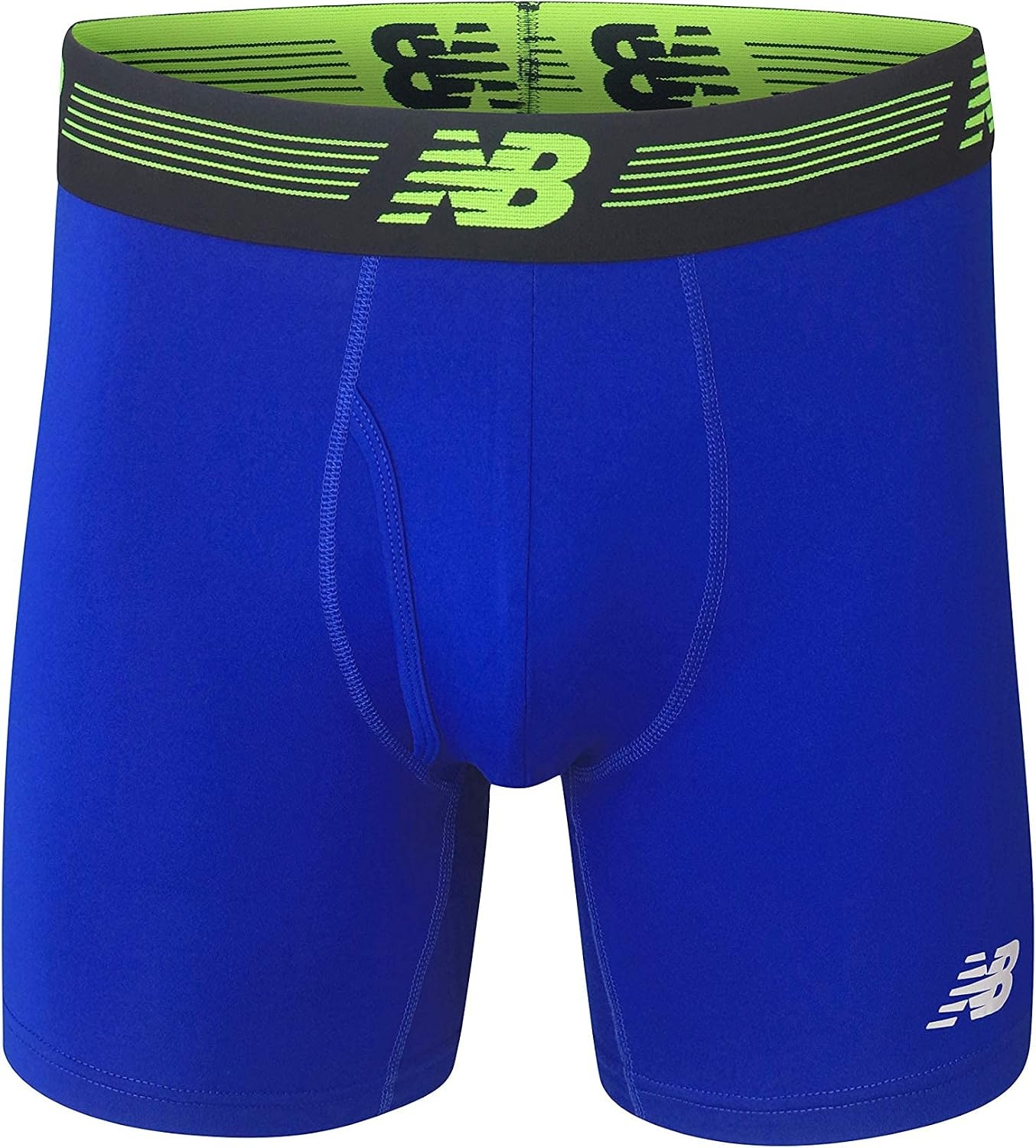 image:imageNew Balance Mens Performance Boxer Briefs with Fly Breathable Stretch Underwear Moisture Wicking Soft Waistband 3 PackTeam RoyalLeadBolt