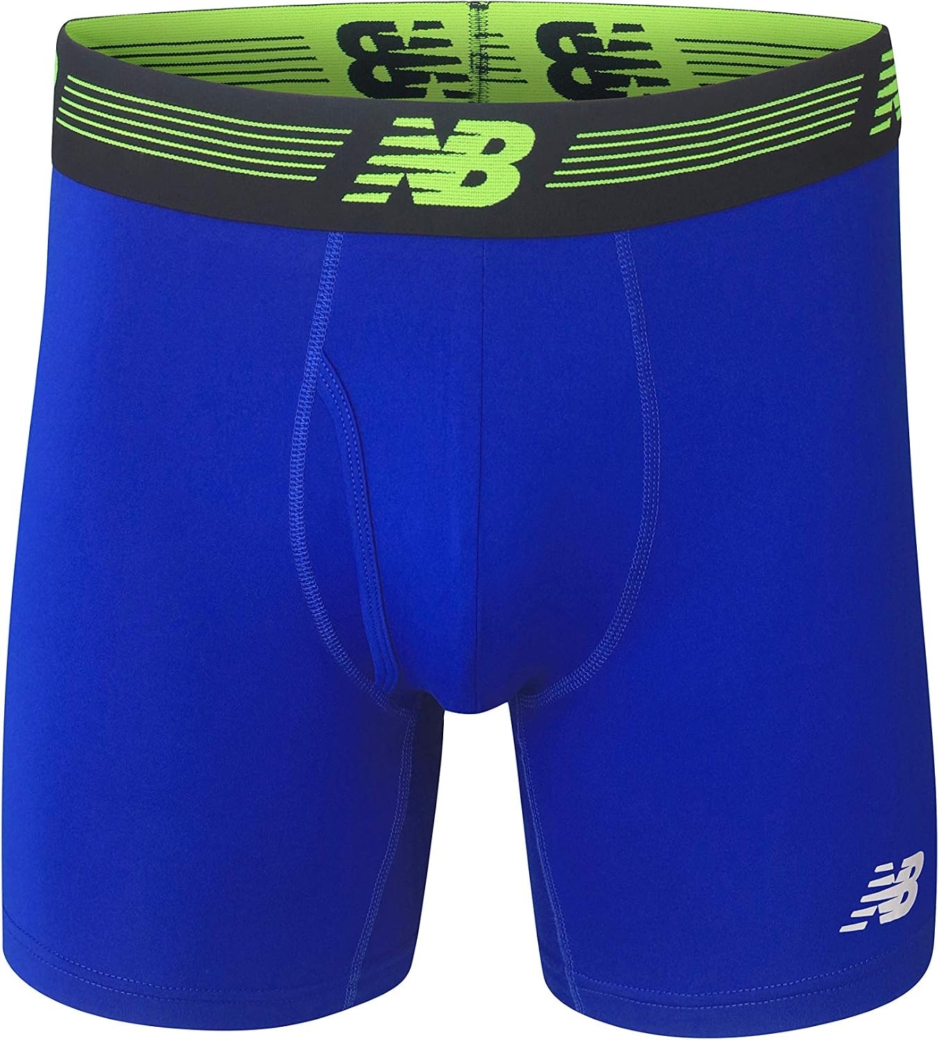 image:imageNew Balance Mens Performance Boxer Briefs with Fly Breathable Stretch Underwear Moisture Wicking Soft Waistband 3 PackTeam RoyalLeadBolt